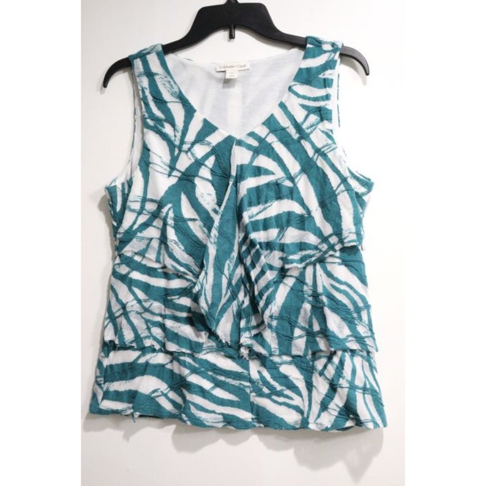 Coldwater Creek Zebra Striped Tank Top